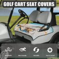 thumbnail image 3 of Renewold Golf Cart Seat Cover with Front Pockets Universal Soft Golf Cart Blanket Keeps Cool and Clean Fits for All 2-Seat Club Car, 52 x 32 Inch, Beach Seashell Starfish Conch, 3 of 7