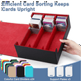 thumbnail image 6 of Card Deck Case for Trading Cards 1800+, Card Storage Box, Magnetic Closure Storage Box Game Cards Box Black+Red, 6 of 7