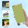 thumbnail image 5 of 12 Oz Stainless Steel Vacuum Insulated Tumbler Dark Khaki Solid Color Coffee Cup with Lids and Straw Double Wall Water Travel Mug for Hot and Cold Drinks for Home Office, 5 of 5