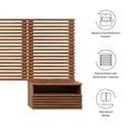 thumbnail image 3 of Pemberly Row Tête de Lit Moderne en Bois Format Très Grand et Tables de Nuit en Noyer, 3 of 7