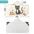 thumbnail image 4 of Yayeee Kids Hooded Towels Toddler Soft Absorbent Beach Bathing Wrap 50" x 23.5", Cartoon Halloween Cat, 4 of 5