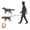 Orange, variant on BIMZUC Hands-Free Dog Leash Nylon Training Walking Crossbody Pet Leash with Reflective Stitching Adjustable for Small Medium Large Dogs, Black Color, Single Dog Leash Version