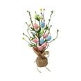 thumbnail image 1 of veasfak Easter Crafts Mini Easter Egg Decor with Burlap Base Durable Easter Egg Tree A, 1 of 9