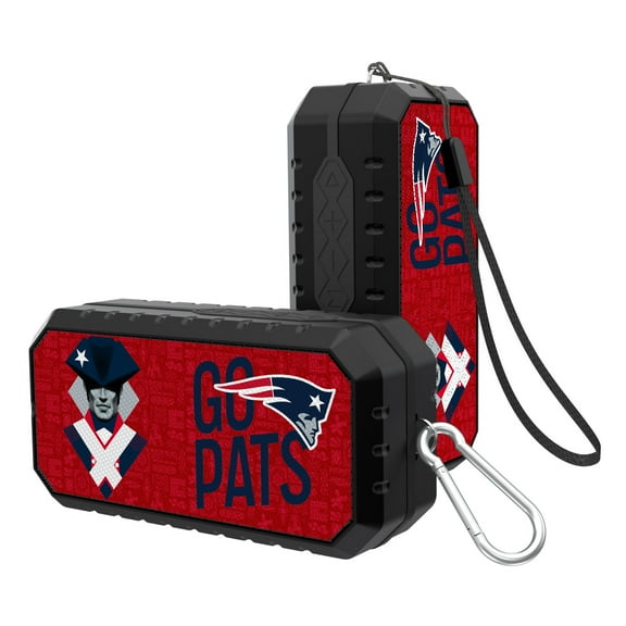 Keyscaper Black New England Patriots Water Resistant Bluetooth Speaker