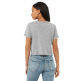 thumbnail image 3 of BELLA + CANVAS Flowy Crop Tee for Women, Short Sleeve Crewneck T-Shirt, Athletic Heather, S, 3 of 5