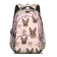 thumbnail image 2 of German Shepherd and Flowers Backpack for School,Cute School Bag,Schoolbag with Adjustable Shoulder Straps & Padded Back,16.9 Inch, 2 of 5