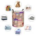 thumbnail image 6 of Balery Cute Lamas Round Laundry Basket with Handles Waterproof Freestanding Laundry Hamper for Clothes Toys in the Dorm and Family-Medium, 6 of 8