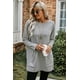 thumbnail image 3 of ABPHQTO Top gris largo con bolsillos para mujer, 3 of 5