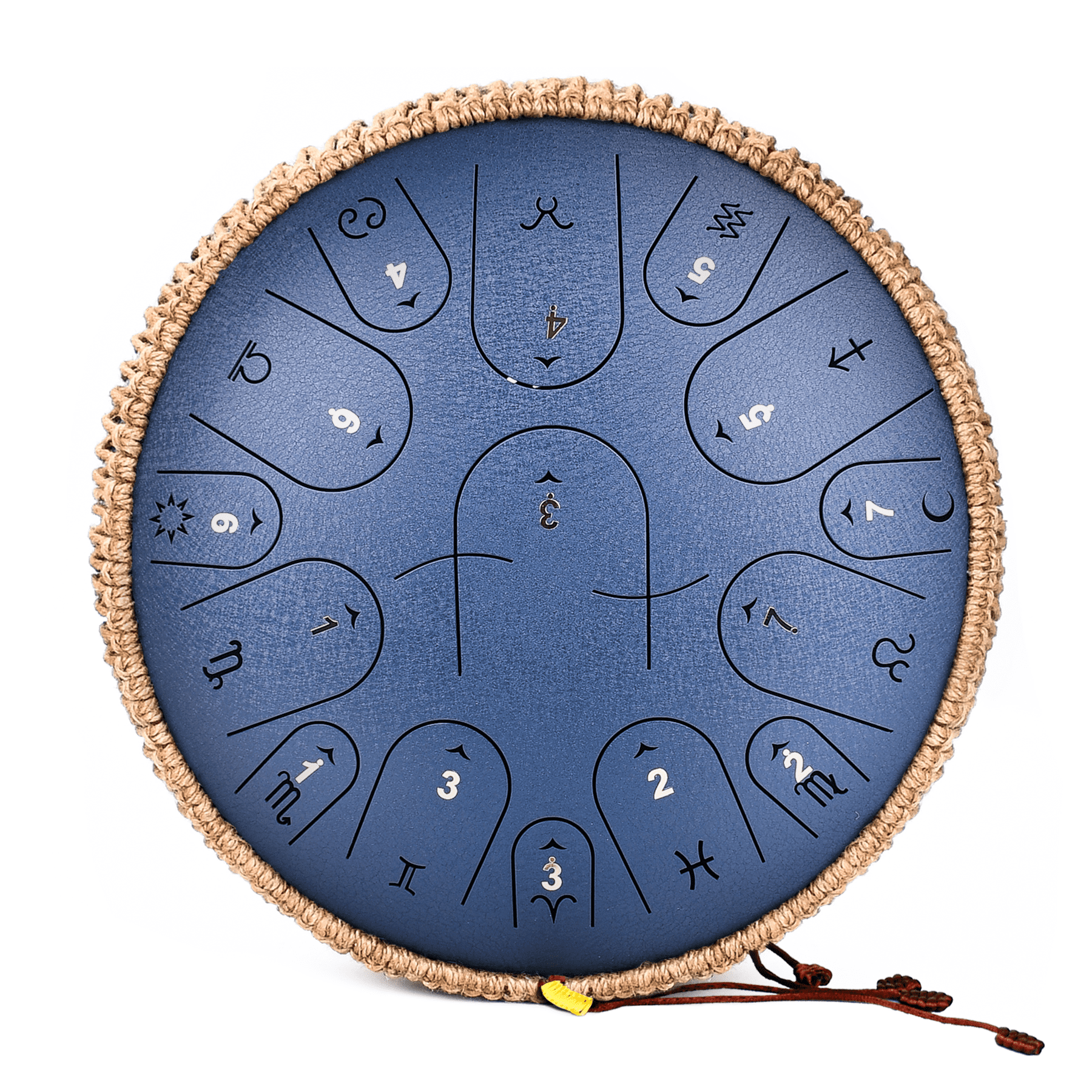 Steel Tongue Drum,13 Inches 15 Notes Handpan Drum, C Major Tongue Drum for Adults and Children 432hz with Hand Pan Drum Music Book, Mallets and Carry Bag(Navyblue)