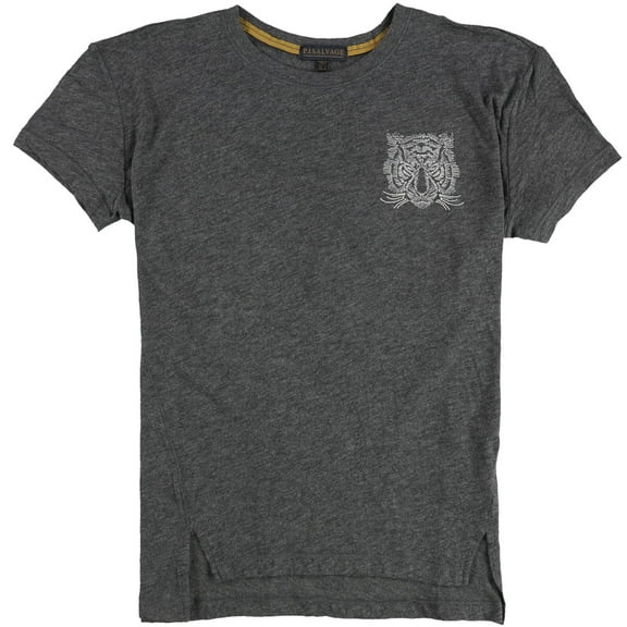 P.J. Salvage Womens Embroidered Tiger Pajama Sleep T-shirt, Grey, Small