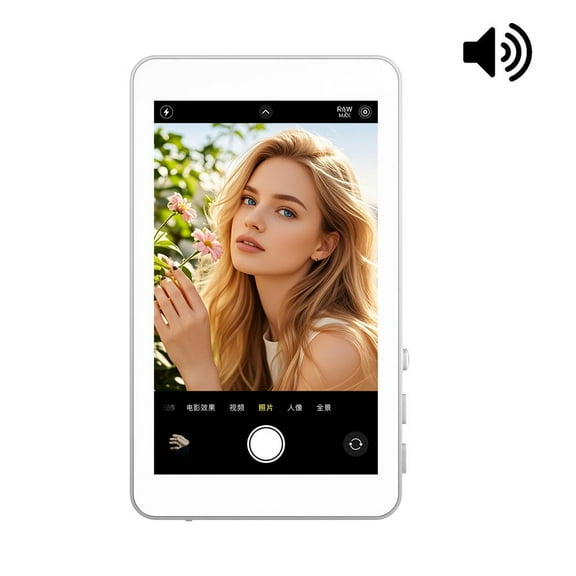 QHUDLV Magnetic Phone Vlog Selfie Monitor Screen, 1080P Wireless Recording, Bluetooth Remote, Rear Camera Monitor for Vlogging