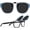Slate Blue, variant on Polarized Clip  Sunglasses over Prescription Glasses for Women Men-Round Frame,UV400Protection