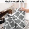thumbnail image 5 of Gray and White Geometric Lattice Pattern Bathroom Rugs Mat,Non Slip Microfiber Bathroom Rug,Rubber Backing,Soft Bathroom Mats for Bathroom Floor,Tub and Shower,17x27in(43x68cm), 5 of 5