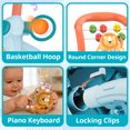 thumbnail image 3 of JoyStone Baby Walker with Music Piano and Activity Toys, Educational Push Walker for Infants 6-12 Months (Blue), 3 of 11