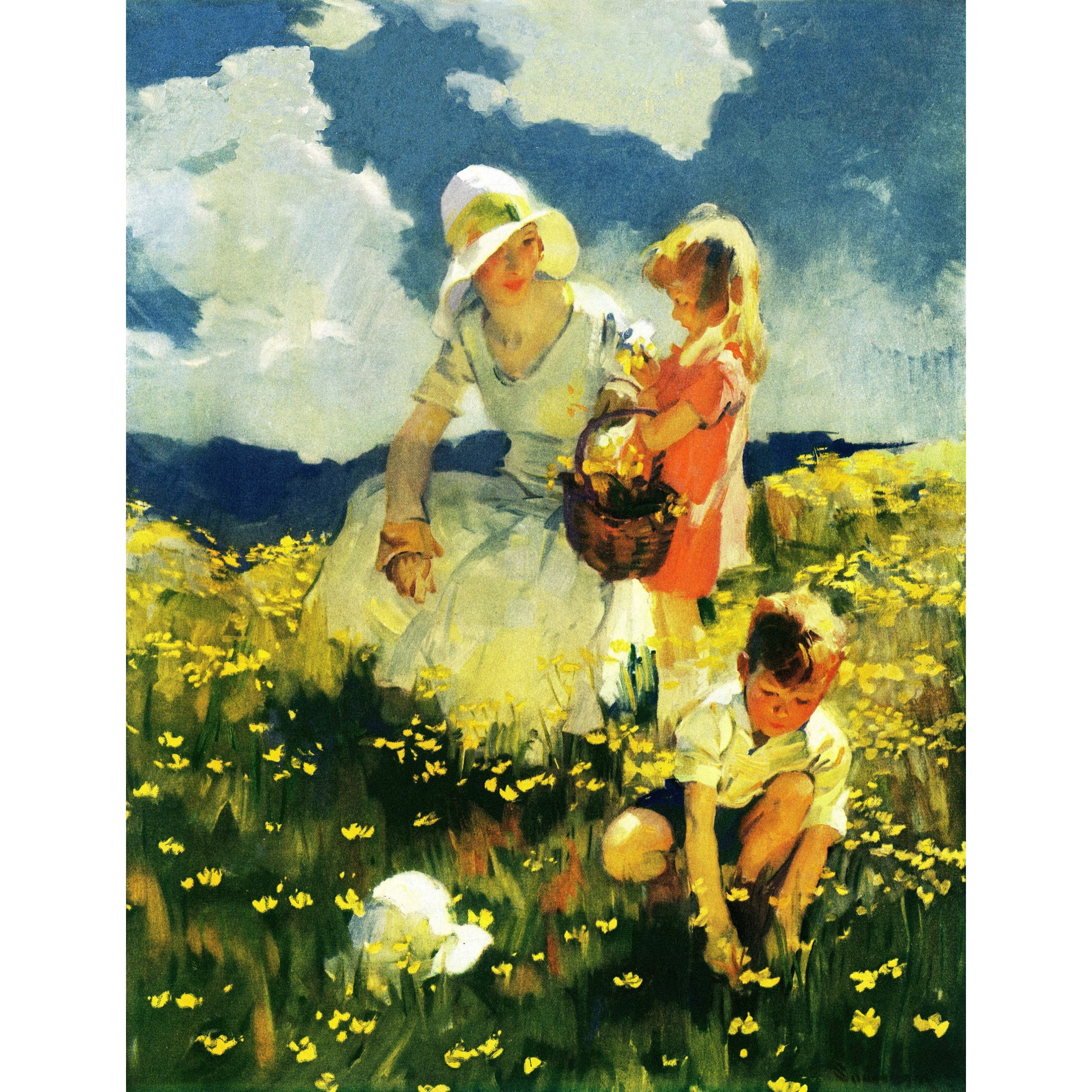 Marmont Hill "Family Picnic" by Curtis Painting Print on Canvas