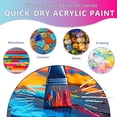 thumbnail image 5 of Turquoise Acrylic Paint - Bulky-Size - 17 oz/500 ml Acrylic Paints Professional Artists Painting for Canvas Fabric Rock Easter Egg Wood Ceramic Glass Art Craft Painting (Turquoise, 17 Fl Oz), 5 of 8