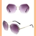thumbnail image 3 of NEW Women Oversized Rhinestone Sunglasses Luxury Diamond Gradual Rimless Shades, 3 of 4