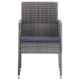 thumbnail image 3 of vidaXL 7 Piece Garden Dining Set Grey and Black Poly Rattan and Steel, 3 of 5