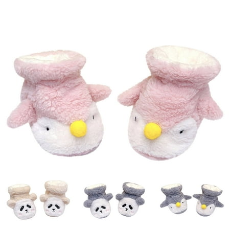 

LYCAQL Toddler Shoes Winter Children Baby Toddler Shoes for Boys And Girls Non Slip Flat Plush Warm Elastic Band 11 Toddler Shoes Girls (A 4 )
