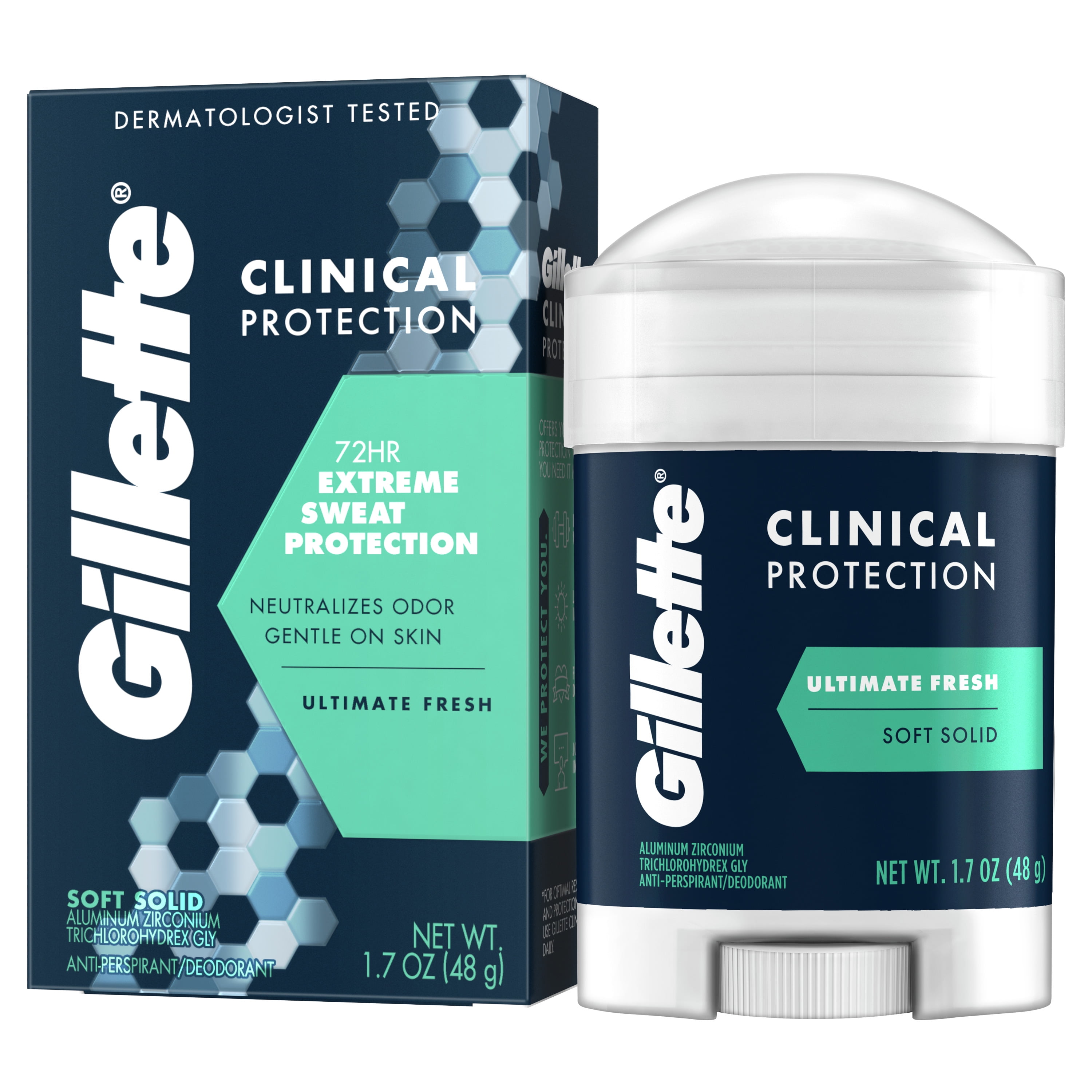 Gillette Clinical Soft Solid Ultimate Fresh Antiperspirant and