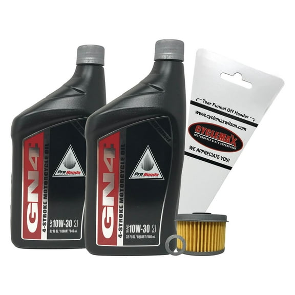 Cyclemax Oil Change Kit for 2011-2015 Honda CBR250R with 10W-30 Oil