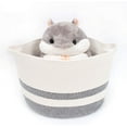 thumbnail image 3 of Gex Worldwide Cotton Rope Laundry Basket with Handle, Gray and Beige, 3 of 5
