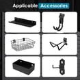 thumbnail image 6 of Hyper Tough 8-Piece Slatwall Garage Storage Kit, 48” x 12”, Wall Organizer Panels with Hooks and Bins, 6 of 6