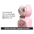 thumbnail image 5 of Retro Kitchen Pink Kit Cat Clock 15.5" Full Size Kit-Cat Klock with Moving Eyes and Tail Retro Style, 5 of 6