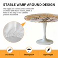 thumbnail image 6 of Tree Branch Elastic Fitted Round Table Cover Flower Floral Leaves Plant Waterproof Outdoor Tablecloth for Holiday Party, Picnic, Patio & Dining Fits Tables Up to 45"-54", 6 of 8