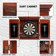 thumbnail image 5 of GSE Games & Sports Expert Premium Solid Wood Dartboard Cabinet Set with Bristle Dartboard, Dart Scoreboard and 6 Steel Tip Darts for Target Game Indoor Game (Brown), 5 of 8