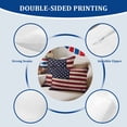 thumbnail image 4 of 2 Pack Outdoor Waterproof Throw Pillows,Vintage Patriotic American Flag Decorative Square Pillow Case Patio Pillows for Chair Couch Sofa 16x16in, 4 of 9
