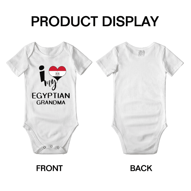 I Heart My Egyptian Grandma Egypt Love Flag Newborn Clothes