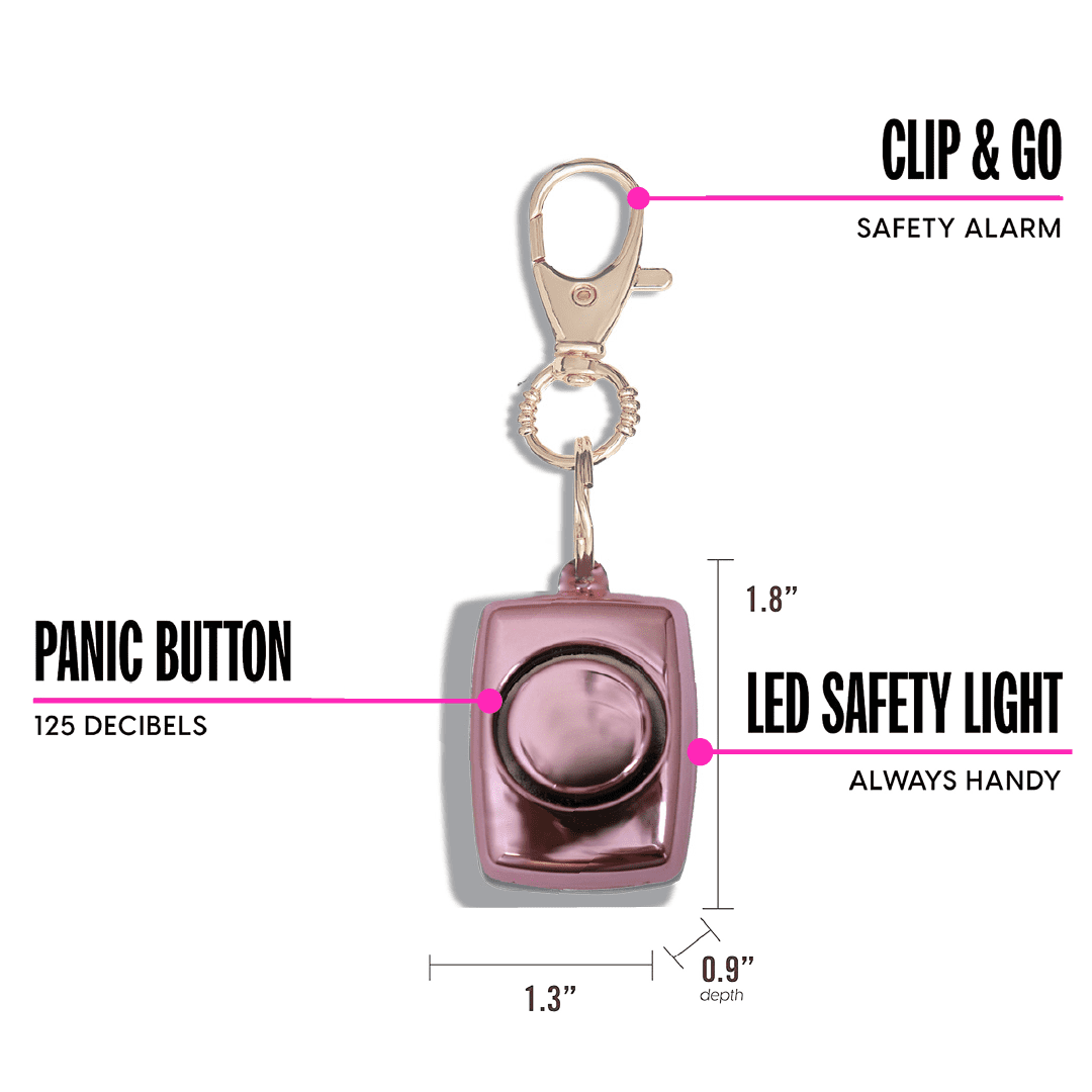 BLINGSTING Essentials Safety Gift Set with Pepper Spray & Safety Alarm, 1 Count, Blush Pink