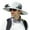 White, variant on Bxaolu Outdoor Wide Brim Sun Hat with 2 Solar Fans - Ideal Fishing & Beach Bucket Hat for Men and Women, Black
