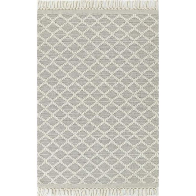 Momeni EMBEREMR-2IVY5080 5 x 8 ft. Ember Hand Woven Contemporary Rectangle Area Rug, Ivory