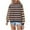 Blue, variant on Fengyings Womens Sweater Striped Pullover Sweater Crew Neck Long Sleeve Knitted Color Block Casual Loose Lightweight Sweaters for Women