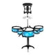 thumbnail image 1 of Baterías de simulación que tocan kits de batería rítmica con baquetas Jazz Drum Musical Azul Con Silla, 1 of 9