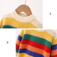 thumbnail image 4 of Utlike Boys Sweater Toddler Pullover Cute Rainbow Stripe Coat For Autumn Fall And Winter Unisex Winter Warm Top For Daily Wear Size 4 Years-5 Years, 4 of 5