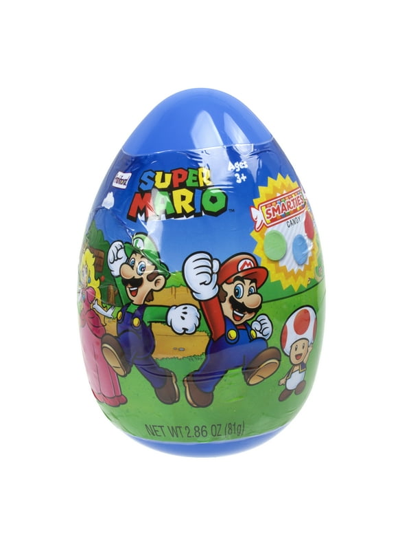 Frankford Super Mario Giant Egg with Smarties Candy, 2.86 oz