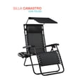 thumbnail image 1 of Silla Camastro Plegable Tecnologia Gravedad Cero Reclinable con sombrilla negro 6.49 pulg Elly Decor SO-SGCCD-BE, 1 of 10
