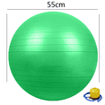thumbnail image 2 of Pelota de yoga extragruesa, pelota para ejercicios, pelota suiza resistente para equilibrio, estabilidad, embarazo, fisioterapia, bomba rápida incluida, 2 of 5