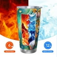 thumbnail image 6 of Susaid Colorful World Map Print 20oz Car Cup,Insulated Coffee Cup Fully Spill Proof Travel Coffee Mug, Stainless Steel Tumbler for Work Home Outdoor Car-Straw Two-piece Set, 6 of 8