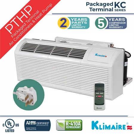 

KLIMAIRE 15 000 BTU PTHP/Heat Pump with Remote Control & 5 kW Electric Heater-230V