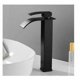 thumbnail image 3 of Mezclador de lavabo Grifo de cascada negro con caño alto Mezclador de lavabo alto de un solo orificio (alto), 3 of 5