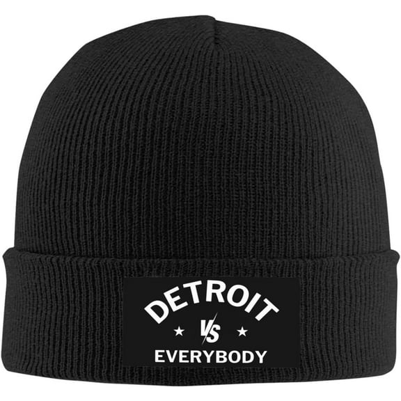 Detroit-City Classic Vs The Everyone Everybody Knit Hat for Men Women Warm Winter Hats Fan Beanie Fan Cap
