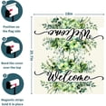 thumbnail image 3 of Spring Welcome Magnetic Mailbox Cover 21x18in Farmhouse Green Floral Wreath Spring Summer Post Box Cover for Home Outdoor, 3 of 6