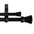 thumbnail image 2 of 5/8" Adjustable 28 - 48" Reagan Double Curtain Rod - Black, 2 of 3