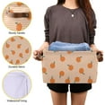thumbnail image 7 of Storage Basket Orange Gingham Foldable Canvas Laundry Baskets Bin Waterproof Inner Layer with Sturdy Handles for Toy Nursery Blanket Clothes 2 Pack, 7 of 7