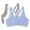 Grey ,White ,Blue, variant on Women's Shirred Front Racerback Sports Bra, Style-90011, 3-Pack