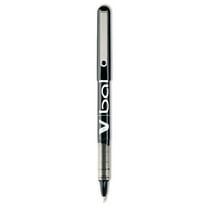 Vball Liquid Ink Roller Ball Pen, Stick, Fine 0.7 Mm, Black Ink, Black Barrel, Dozen